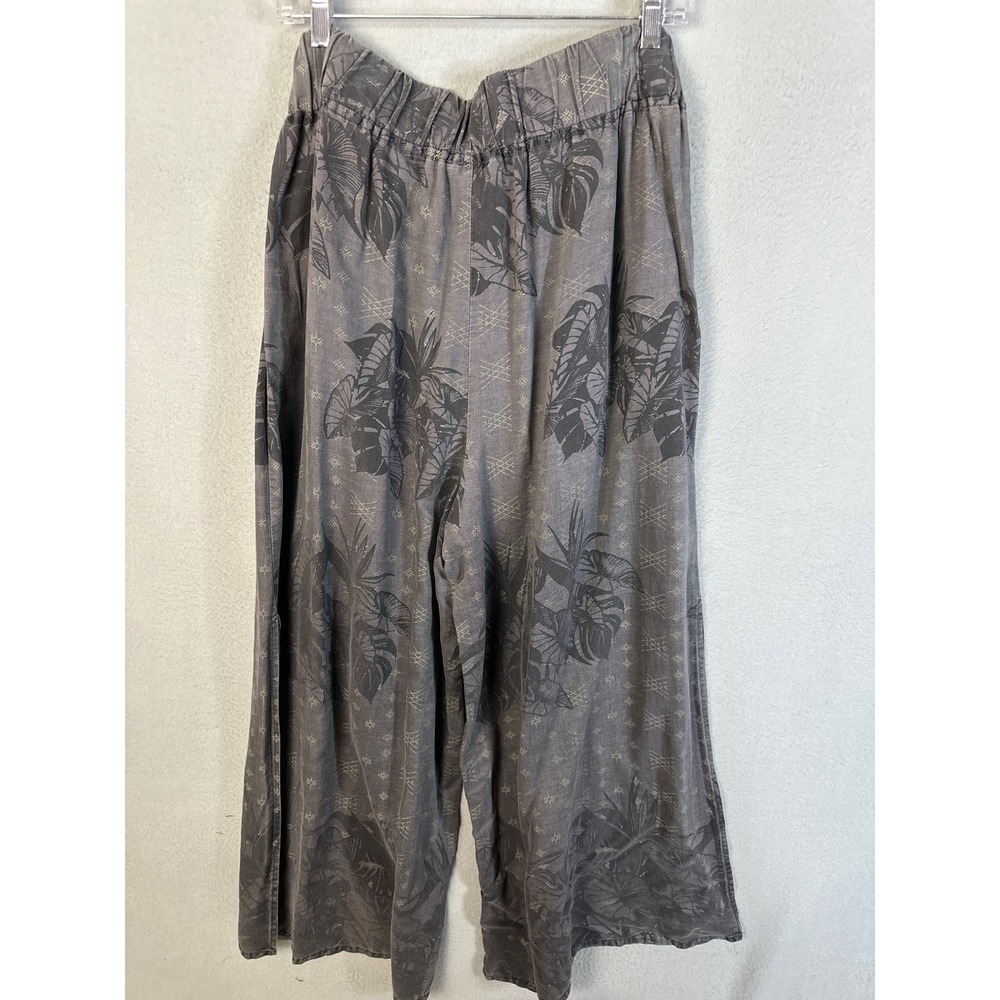 Tanoa Hawaii Denim Aiga High Waist Pant XL Black Tencel Wide Leg Tropical TP141 - Picture 8 of 13